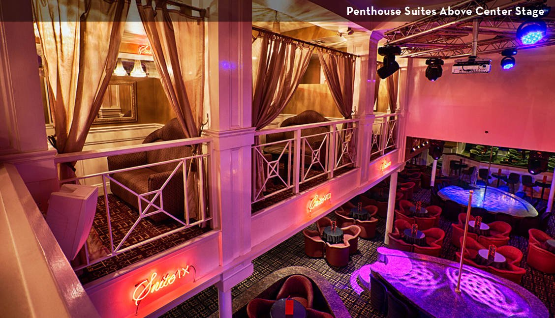 New Orleans Strip Clubs, Interior Above Main Stage Image - The Penthouse Club New Orleans